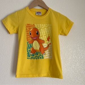 Vintage 1997 Nintendo Creatures Game Pokemon Charmander kids t-shirt, yellow, 4
